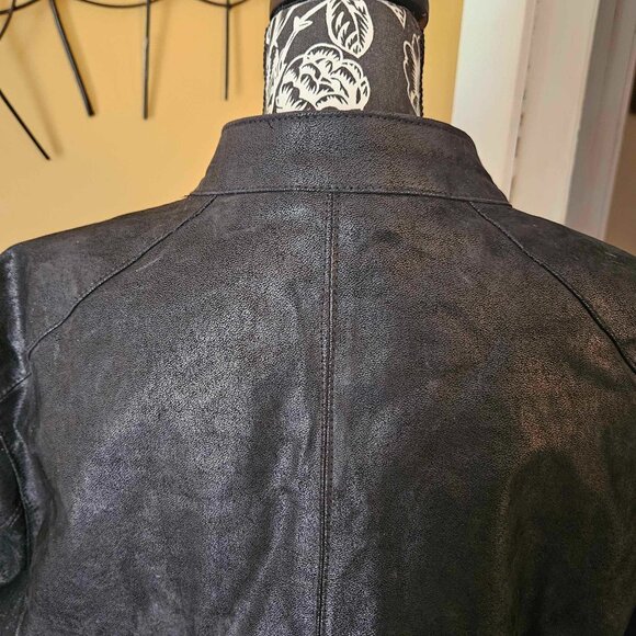DO NOT DELETE!!!!!   Black Rivet 100% GENUINE LEATHER jacket in black  XXL - Picture 6 of 15